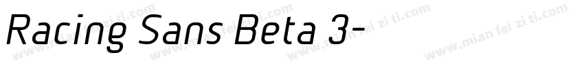Racing Sans Beta 3字体转换